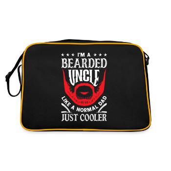 Bartpflege Bart Liebhaber Männer Bart - Retro Tasche - Schwarz/Gold - Hinten