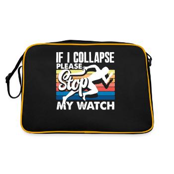 Si je tombe en panne, arrêtez ma montre - Sac Retro - noir/or - Dos
