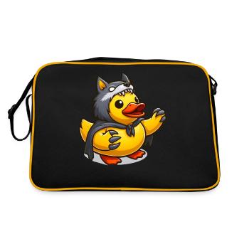 Werewolf Duck, Yellow Rubber Duck & Rubber Duck - Retro Bag - black/gold - Back