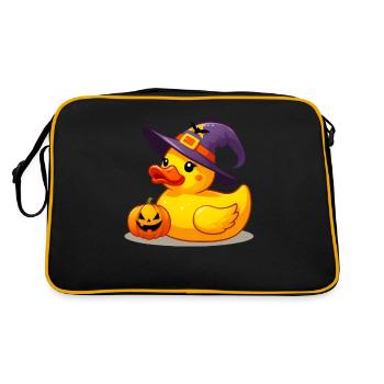 Witch Duck, Yellow Rubber Duck & Rubber Duck - Retro Bag - black/gold - Back