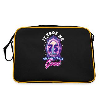 75e anniversaire, il m’a fallu 75 ans pour avoir l’air aussi gluant - Sac Retro - noir/or - Dos