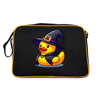 Witch Duck, Yellow Rubber Duck & Rubber Duck - Retro Bag - black/gold - Back