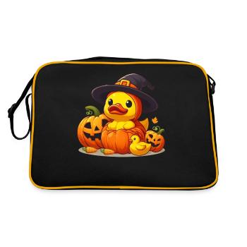 Witch Duck, Yellow Rubber Duck & Rubber Duck - Retro Bag - black/gold - Back