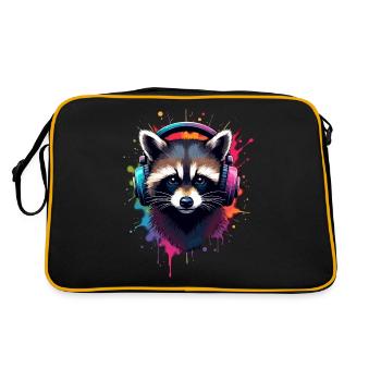raton laveur DJ Costume Carnaval Concert Festival Musique - Sac Retro - noir/or - Dos