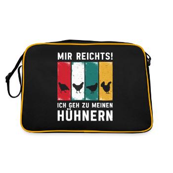 Fermier Poules Poulet Poulets - Sac Retro - noir/or - Dos