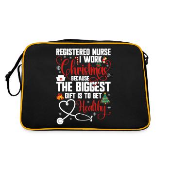 Joyeux Noël, infirmière de formation : - Sac Retro - noir/or - Dos