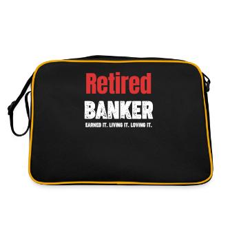 Der Pensionierte Banker Hat Es Verdient. Es - Retro Tasche - Schwarz/Gold - Hinten