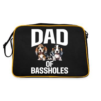 Cadeaux Basset Hound - Sac Retro - noir/or - Dos