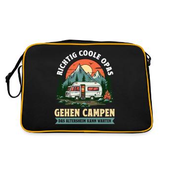 Pension 2024 Camping Camper Des grands-pères vraiment cool vont - Sac Retro - noir/or - Dos
