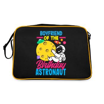 Anniversaire des enfants Membres de la famille des astronautes - Sac Retro - noir/or - Dos