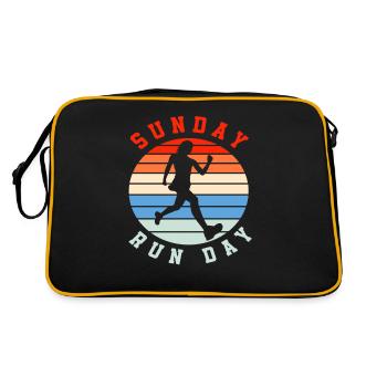 Sunday Run Day Runner Silhouette Vintage - Retro Bag - black/gold - Back
