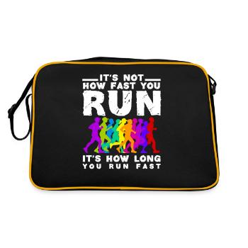 It's not about how fast you run - Retro Bag - black/gold - Back