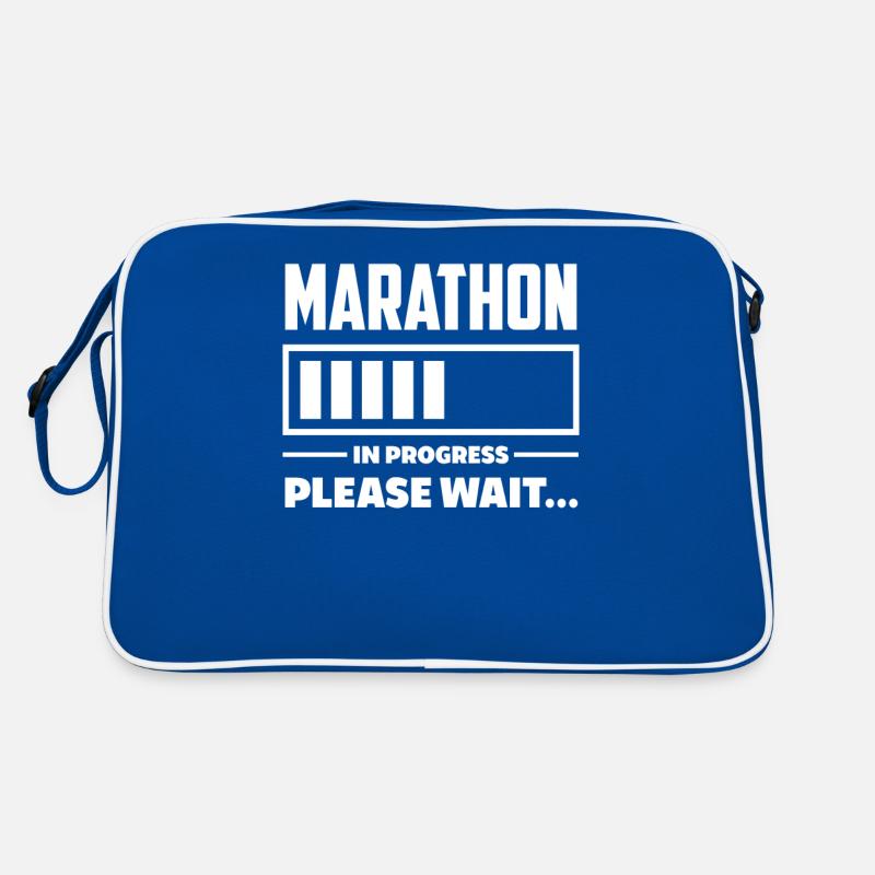 Marathon In Progress Please Wait Lustiges Retro Tasche