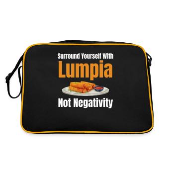 Surround yourself with lumpia, not - Retro Bag - black/gold - Back