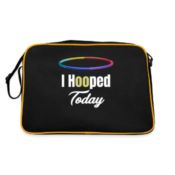 I made a hoop today. Hooping - Retro Bag - black/gold - Back