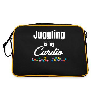 Juggling is my cardio-juggler bartender - Retro Bag - black/gold - Back