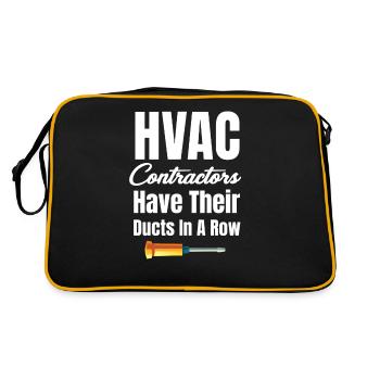 HVAC contractors have their ducts in a - Retro Bag - black/gold - Back