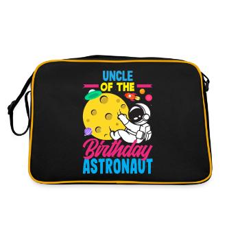 Anniversaire des enfants Membres de la famille des astronautes - Sac Retro - noir/or - Dos