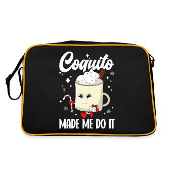Frohe Weihnachten Coquito Hat Mich Dazu Gebracht! - Retro Tasche - Schwarz/Gold - Hinten
