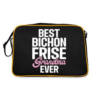 Cadeaux Bichon Frisé - Sac Retro - noir/or - Dos