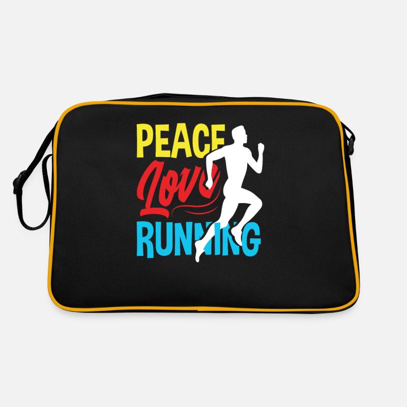 Peace Love Running Design for Runners Retro Bag