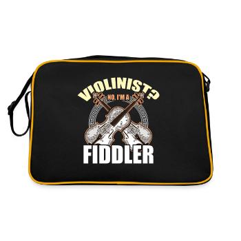 Fiddle Violinist No I'm A Fiddler Country Music - Retro Bag - black/gold - Back