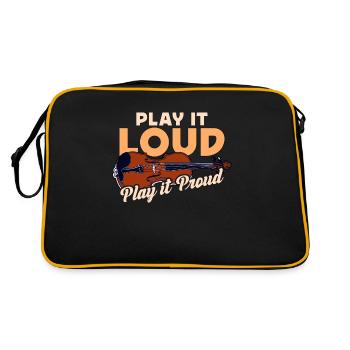 Fiddle Play It Loud Play It Proud Country Music - Retro Bag - black/gold - Back