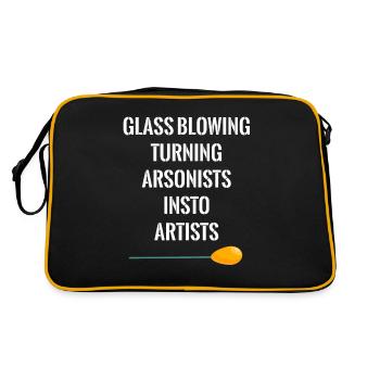 Les souffleurs de verre transforment les pyromanes en artistes. - Sac Retro - noir/or - Dos