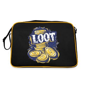 Coin Collector Definition Numismatics - Retro Bag - black/gold - Back
