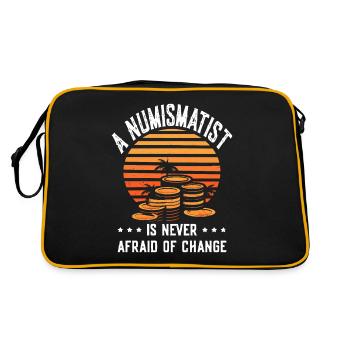 Coin Collector Definition Numismatics - Retro Bag - black/gold - Back