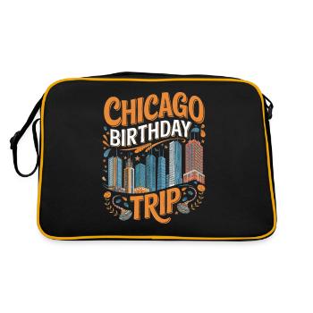 Voyage d’anniversaire à Chicago - Sac Retro - noir/or - Dos