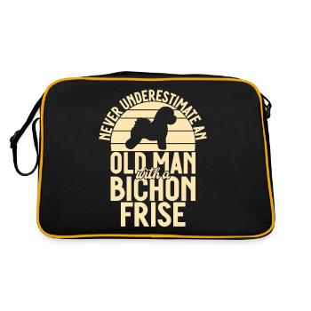 Cadeaux Bichon Frisé - Sac Retro - noir/or - Dos