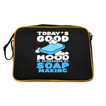 Today good mood through soap production - Retro Bag - black/gold - Back