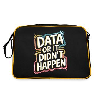 Data or it didn't happen Data Analyst Data - Retro Bag - black/gold - Back