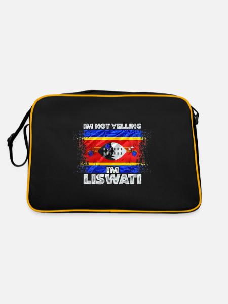 Swaziland - Sac Retro - noir/or - Dos