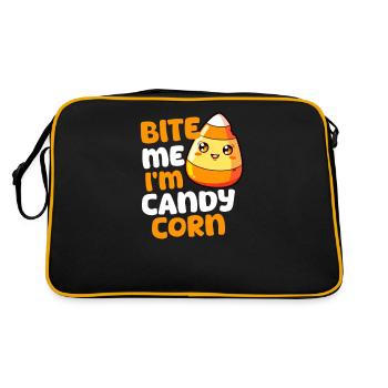 Candy Corn Bite Me, I'M Candy Corn - Sac Retro - noir/or - Dos