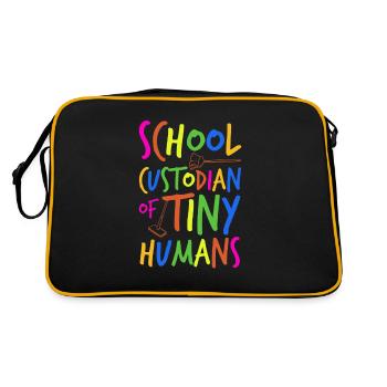 Superviseur d’école de petits humains - Sac Retro - noir/or - Dos