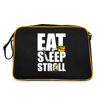 Manger, dormir, flâner - Sac Retro - noir/or - Dos