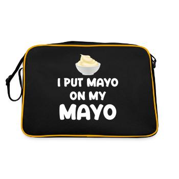 J’applique de la mayonnaise à ma mayonnaise Mayo Funny - Sac Retro - noir/or - Dos