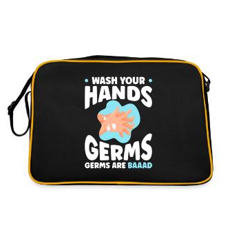 Lavez-vous les mains, les germes sont durs - Sac Retro - noir/or - Dos