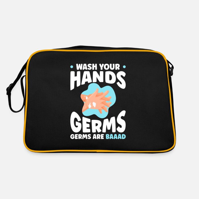 Wash Your Hands Germs Are Baad Retro Bag