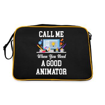 Rufen Sie Mich An, Wenn Sie Einen Guten Animator - Retro Tasche - Schwarz/Gold - Hinten