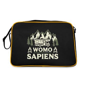 Womo Sapiens - Retro Tasche - Schwarz/Gold - Hinten