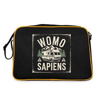 Womo Sapiens - Retro Tasche - Schwarz/Gold - Hinten
