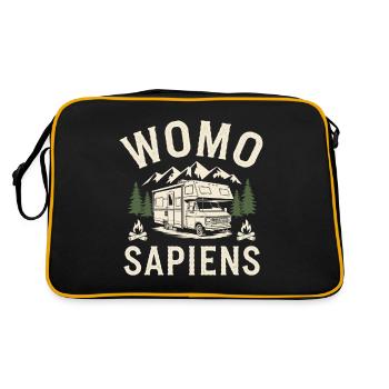 Womo Sapiens - Retro Tasche - Schwarz/Gold - Hinten