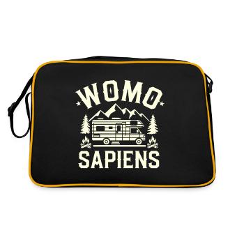 Womo Sapiens - Retro Tasche - Schwarz/Gold - Hinten