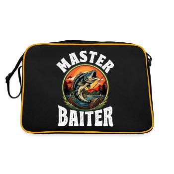 Drôle de dicton de pêche pour l’homme - Sac Retro - noir/or - Dos
