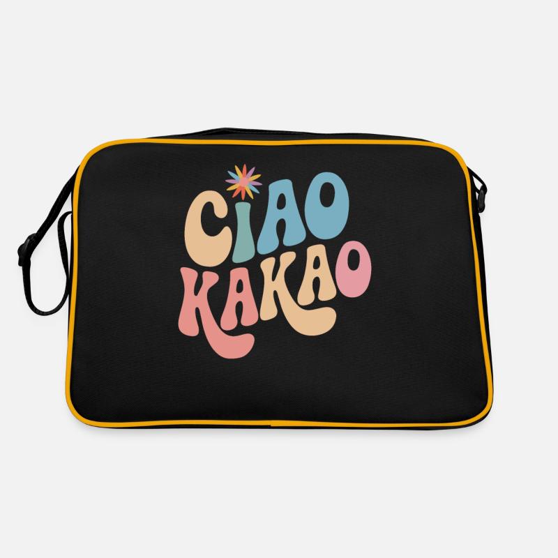 Ciao Kakao - Retro Tasche - Schwarz/Gold