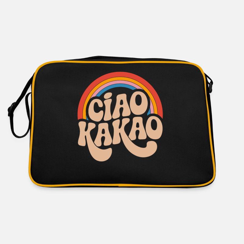 Ciao Kakao - Retro Tasche - Schwarz/Gold