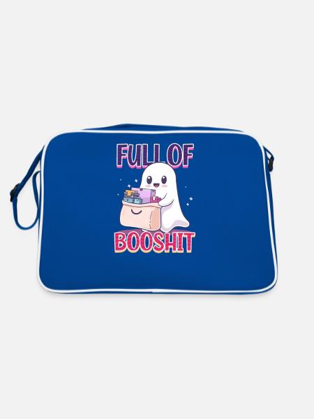 Booshit Full Of Booshit - Retro Bag - blue/white - Back